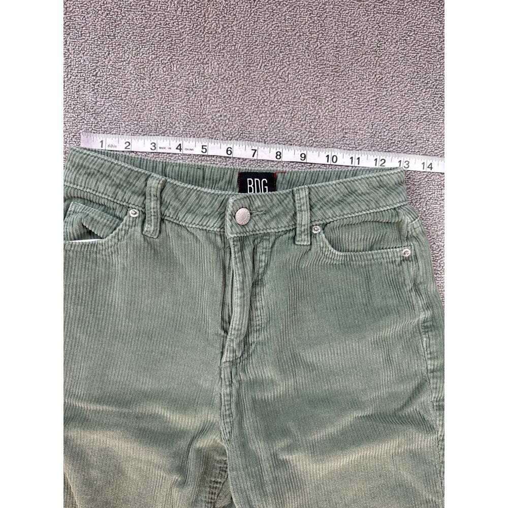 BDG Corduroy Pants Mom High Rise Cords Retro Green Size 25 - Picture 7 of 11